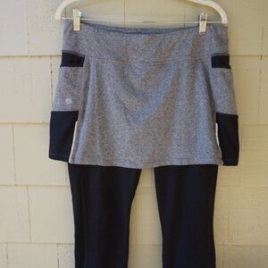 Athleta Contender 2in1 Skirt/Capri Legging for Pickleball- Big Pockets EUC! Sz L